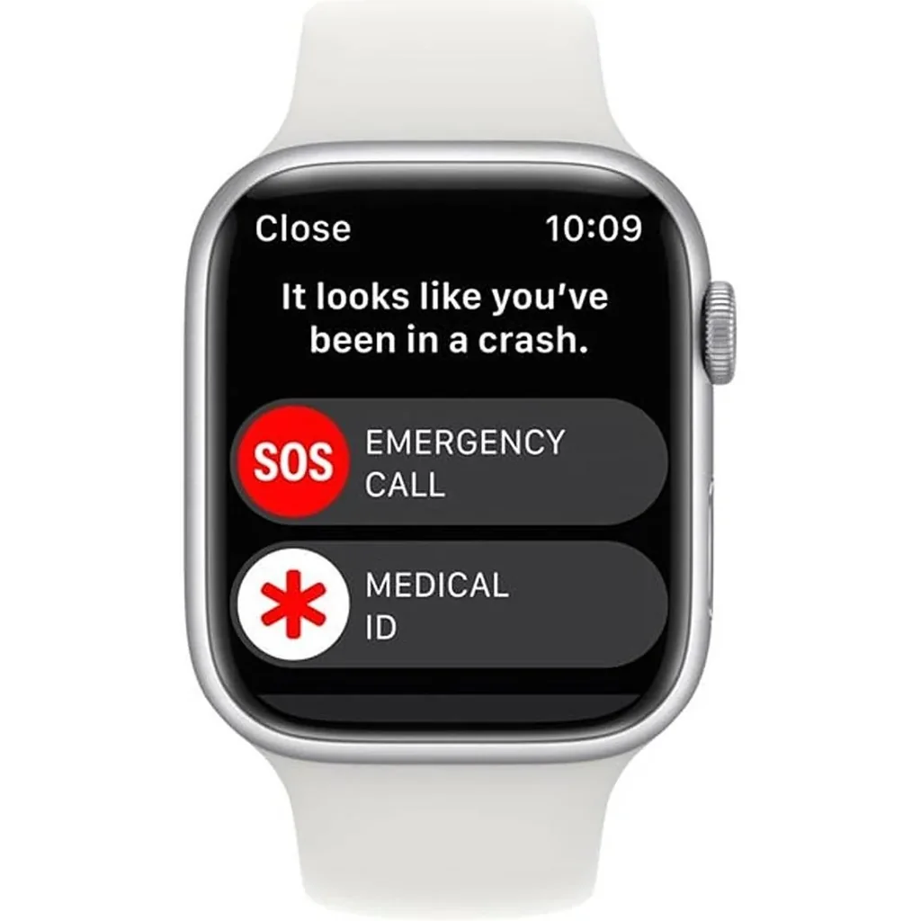 Apple Watch Series 8, GPS 45mm Silver Aluminum Case with White Sport Band, Regular | MP6N3AE/A - Image 4