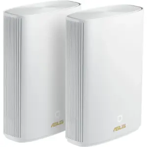 ASUS ZenWiFi AX Hybrid Powerline XP4 Mesh WiFi6 Router, Coverage Up to 5,500 Sq.Ft, 1300 Mbps Speed, 20/40/80 MHz Bandwidth, 2.4G Hz/5 GHz Frequency, 4 Antenna, 2 Pack, White | 90IG05T0-BM9110
