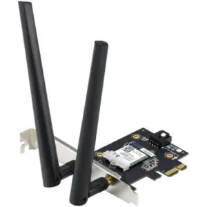 ASUS PCE-AX1800 WiFi 6 Adapter, Bluetooth 5.2, WPA3 Security, 1800Mbps Speed, 2.4GHz/5GHz RATE, OFDMA, MU-MIMO | 90IG07A0-MO0B00