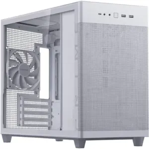 Asus AP201 Prime Case TG White Edition, 33L MicroATX Case, Tool-Free Side Panels, Quasi-Filter Mesh, With Support For 360mm Coolers,338mm Graphics Cards, Standard ATX PSU's, White | 90DC00G3-B39010