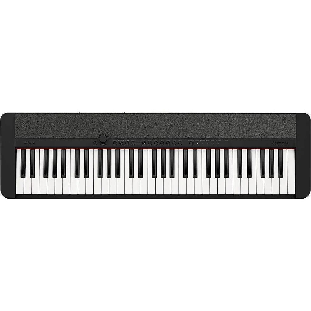 Casio Casiotone CT S1 61-Key Portable Keyboard AiX Tone Engine, Touch Responsive Keys, 64-Note Polyphony, Black | CT-S1 BK