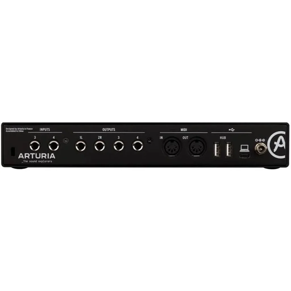 Arturia MiniFuse 4 Portable 4x4 USB Type-C Audio/MIDI Interface, 2 USB Hub For Keyboard Controllers, Phantom Power & MIDI I/O, USB Type-C, 2 Headphone Outs, 24-Bit/192 kHz Converters, Black | 800103 - Image 4