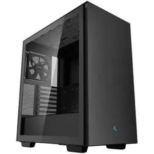 DeepCool CH510 ATX Mid Tower PC Case, Tempered Glass Side Panel, Up to 360mm Radiator Support, 1 120mm Pre-Installed Fans, Side Vents, USB3.0 2, Audio 1, Black | R-CH510-BKNNE1-G-1