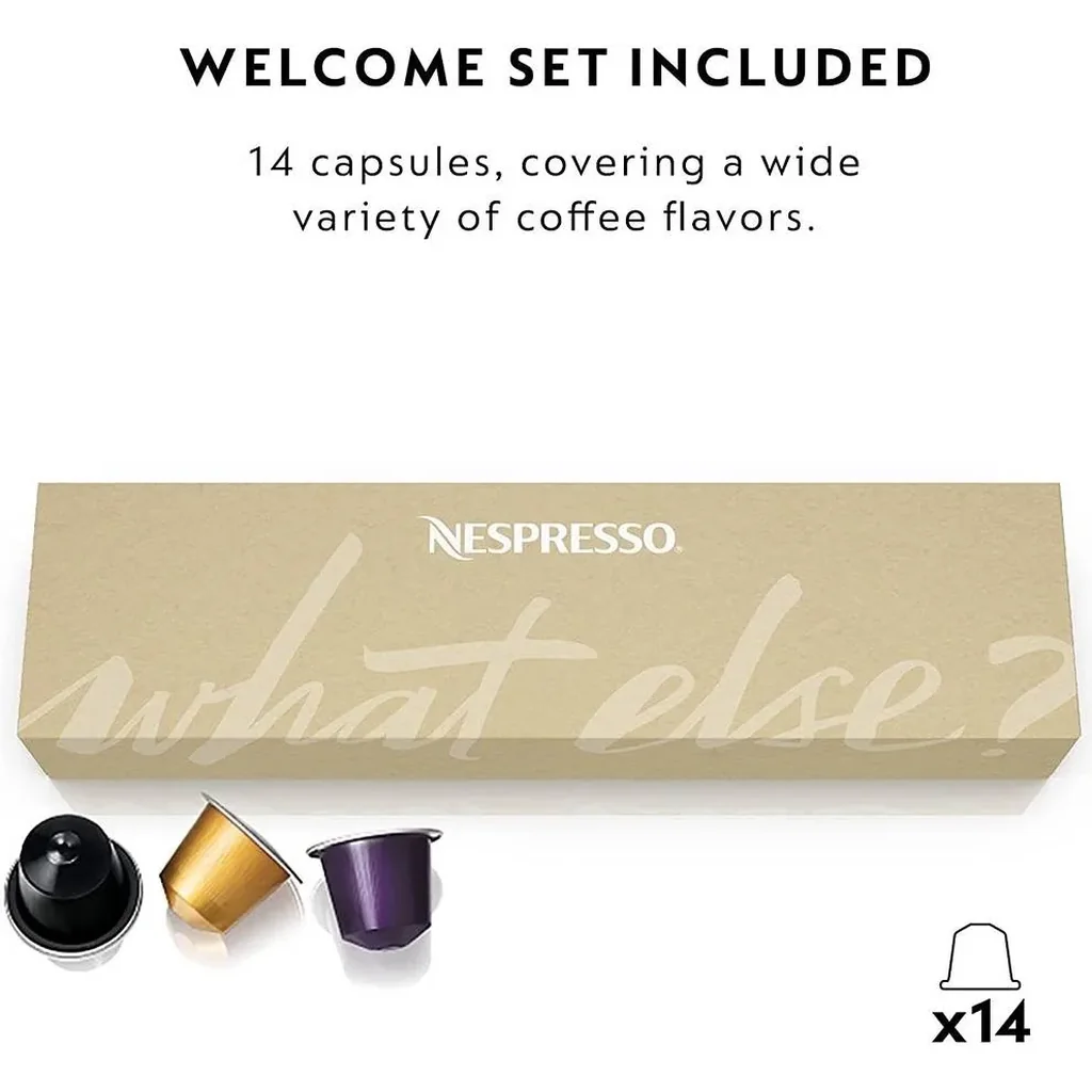 Nespresso D40 Inissia Coffee Machine, With 20 Sets Of Capsules, 0.7L Removable Water Tank, Folding Drip Tray for Latte, High Pressure Pump & Perfect Heat Control System, Black | EN-80.B - Image 7