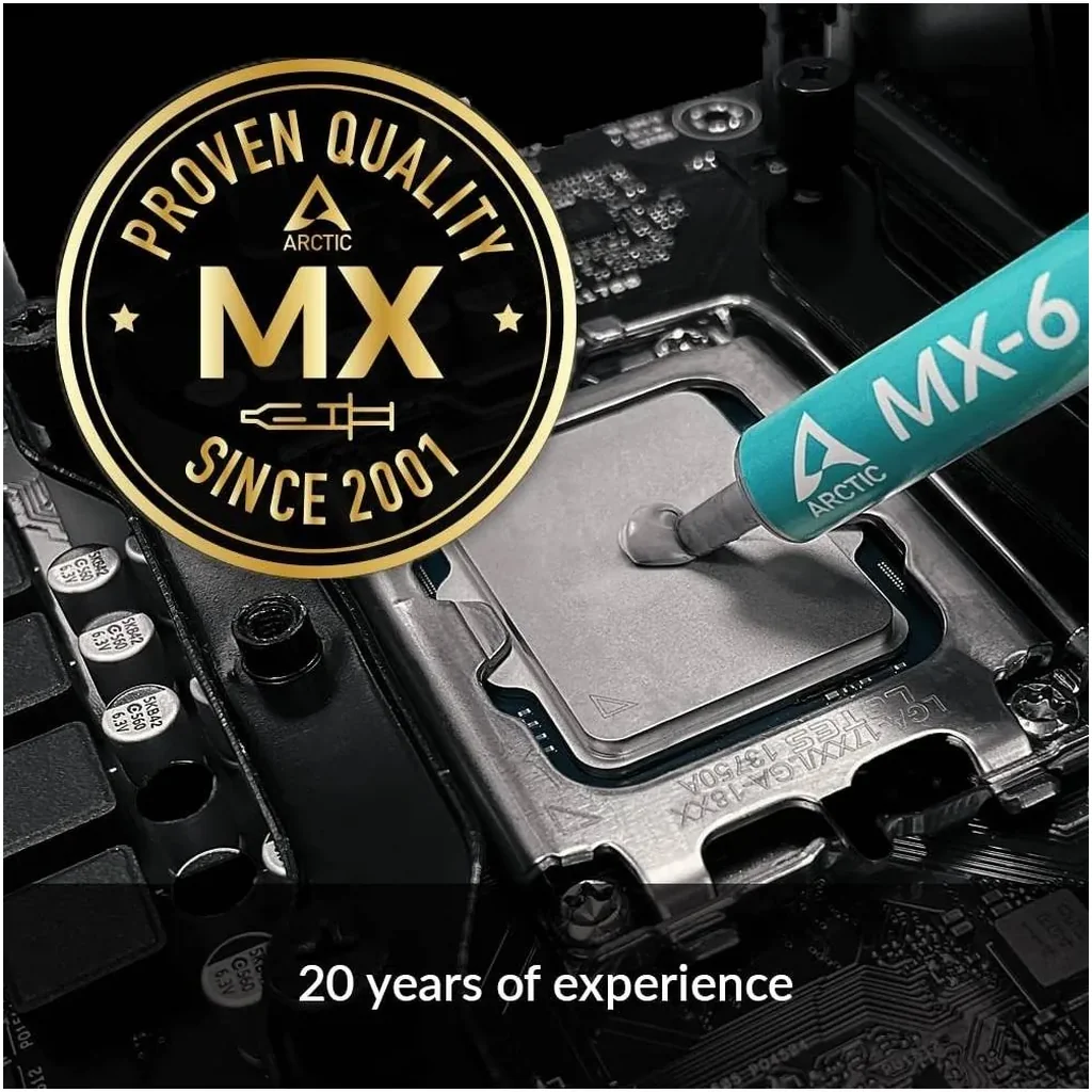 ARCTIC MX-6 (8g) Ultimate Performance Thermal Paste for CPU, Consoles, Graphics Cards, Laptops, Very High Thermal Conductivity, Long Durability, Non-Conductive, Non-Capacitive | ACTCP00081A - Image 6