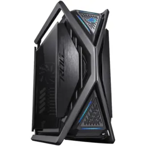 ASUS ROG Hyperion GR701 E-ATX PC Case, Tempered Glass Side Panels, Up to 420mm Dual Radiator, 4*140mm Fans, Metal GPU Holder, Compnent Storage, ARGB Fan Hub, 60W Fast Charging, Black | 90DC00F0-B39000