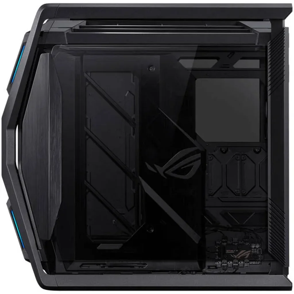 ASUS ROG Hyperion GR701 E-ATX PC Case, Tempered Glass Side Panels, Up to 420mm Dual Radiator, 4*140mm Fans, Metal GPU Holder, Compnent Storage, ARGB Fan Hub, 60W Fast Charging, Black | 90DC00F0-B39000 - Image 5