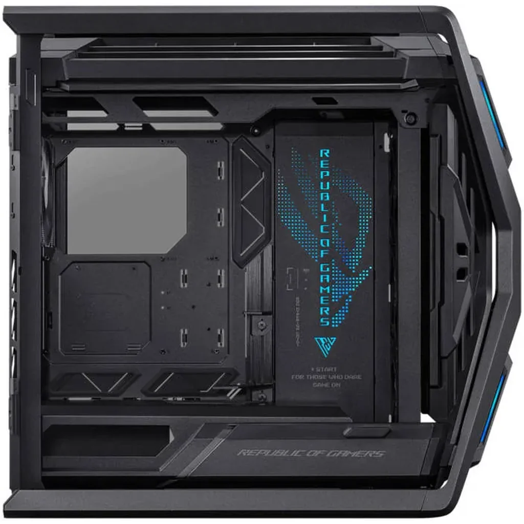 ASUS ROG Hyperion GR701 E-ATX PC Case, Tempered Glass Side Panels, Up to 420mm Dual Radiator, 4*140mm Fans, Metal GPU Holder, Compnent Storage, ARGB Fan Hub, 60W Fast Charging, Black | 90DC00F0-B39000 - Image 6