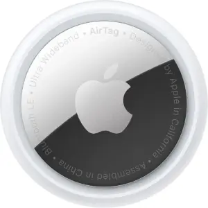 Apple AirTag, Track & Locate with Find My Network, See Direction, Distance & Map Location, Find Items by Asking Siri, Use with Keys, Wallet, Bags & More, Single Pack, White | MX532ZE/A