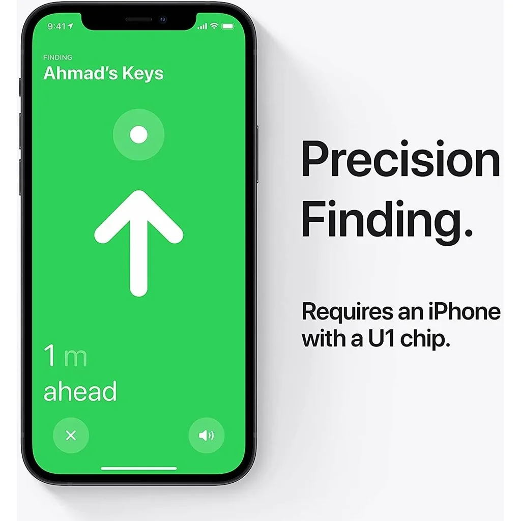 Apple AirTag, Track & Locate with Find My Network, See Direction, Distance & Map Location, Find Items by Asking Siri, Use with Keys, Wallet, Bags & More, Single Pack, White | MX532ZE/A - Image 6