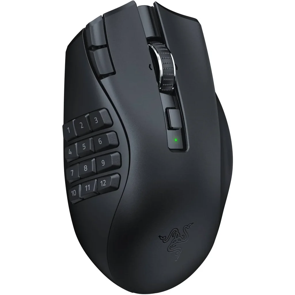 Razer Naga V2 HyperSpeed MMO Wireless Gaming Mouse, 30000 DPI Optical Sensor, 2.4GHz, Bluetooth, 19 Programable Buttons, 60MClicks, Up to 400H Battery, Optical Sensor, Black | RZ01-03600100-R3G1 - Image 3
