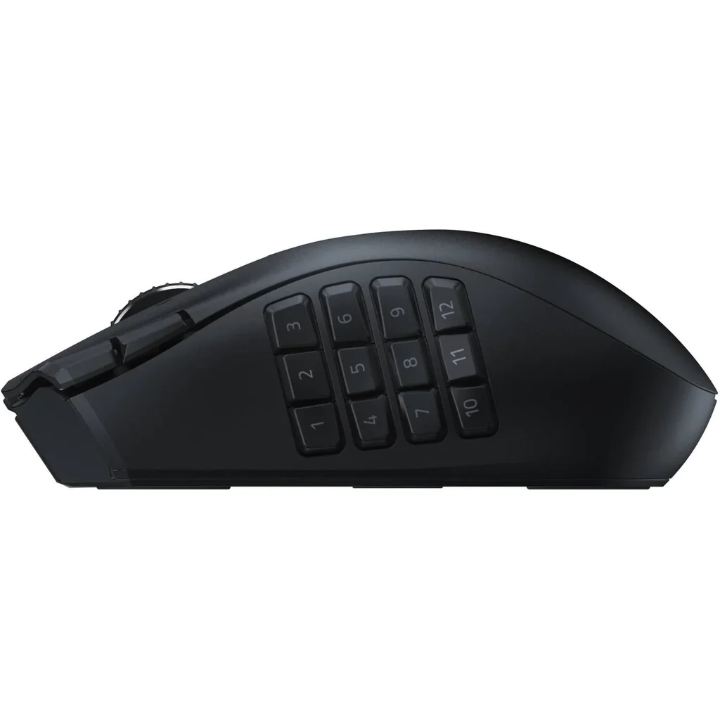 Razer Naga V2 HyperSpeed MMO Wireless Gaming Mouse, 30000 DPI Optical Sensor, 2.4GHz, Bluetooth, 19 Programable Buttons, 60MClicks, Up to 400H Battery, Optical Sensor, Black | RZ01-03600100-R3G1 - Image 5