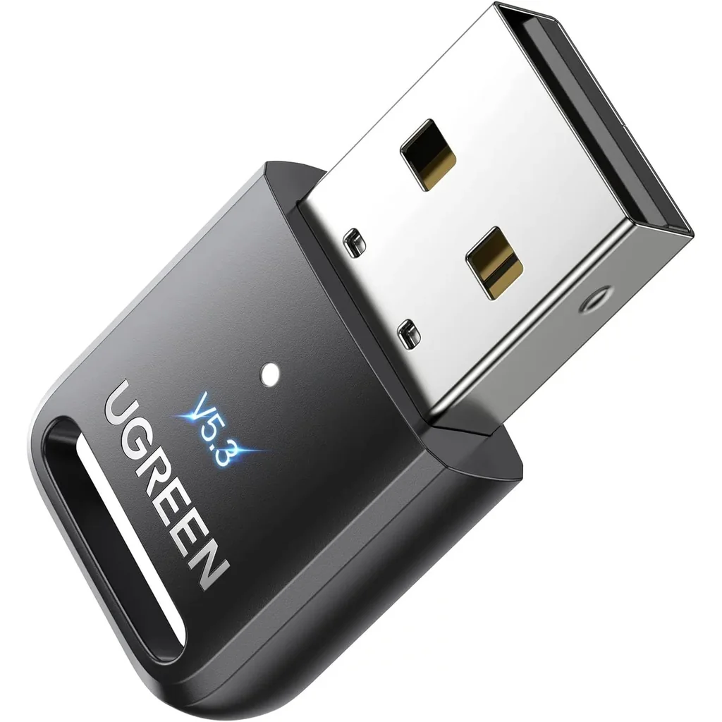 UGREEN USB Bluetooth Adapter for PC, 5.3 Bluetooth Dongle for Laptop,Mouse, Keyboard, Printers, Headsets, Speakers, Windows 8.1/10/11 | 90225