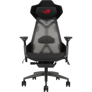 Asus SL400 ROG Destrier Ergo Gaming Chair, 150 KG Maximum Load, 3D With 360 Fully Rotate Armrest, 90 - 135 Tilt Range, Class 4 Gas Lift, 75mm PU Casters, Adjustable Angle, Black | 90GC0120-MSG010