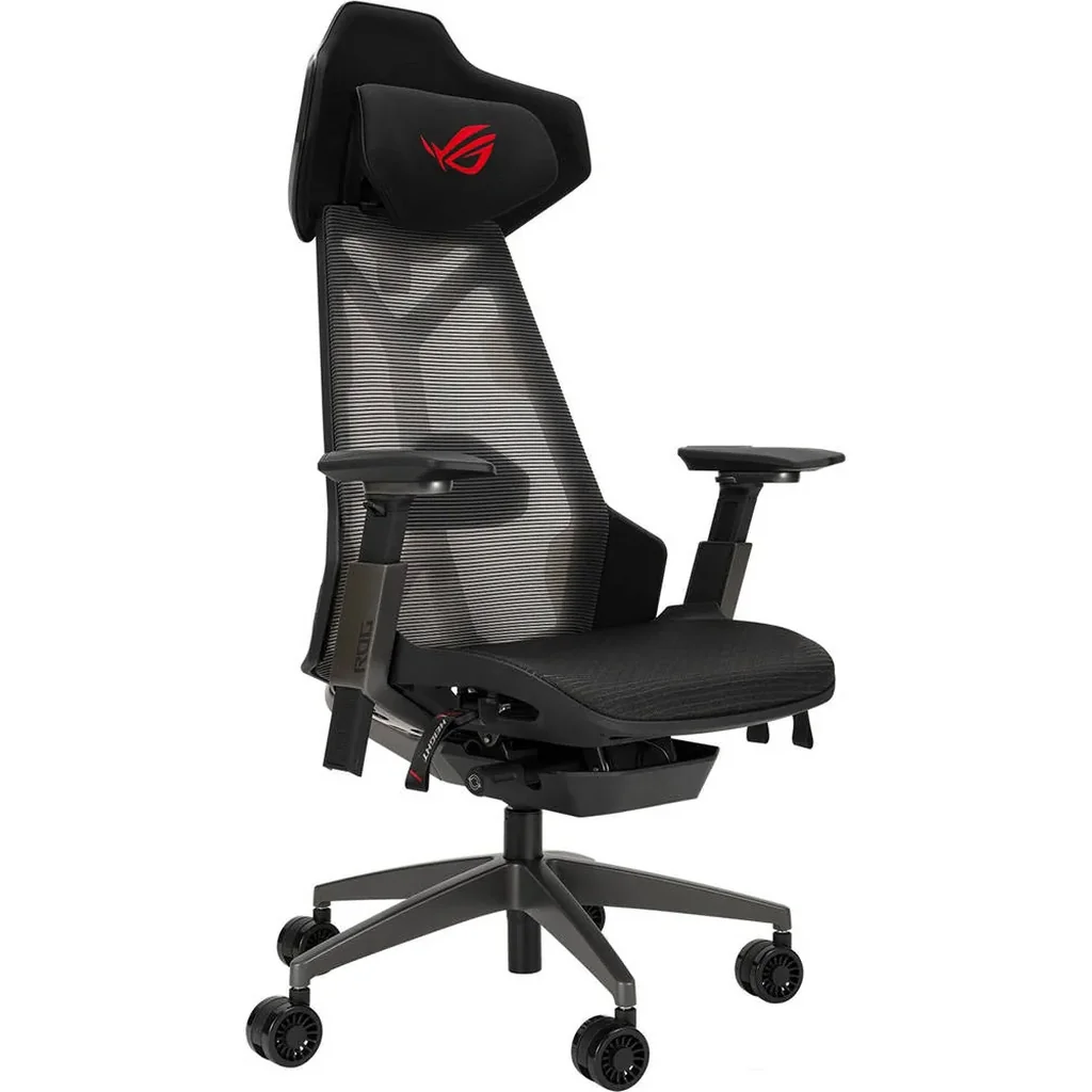 Asus SL400 ROG Destrier Ergo Gaming Chair, 150 KG Maximum Load, 3D With 360 Fully Rotate Armrest, 90 - 135 Tilt Range, Class 4 Gas Lift, 75mm PU Casters, Adjustable Angle, Black | 90GC0120-MSG010 - Image 2