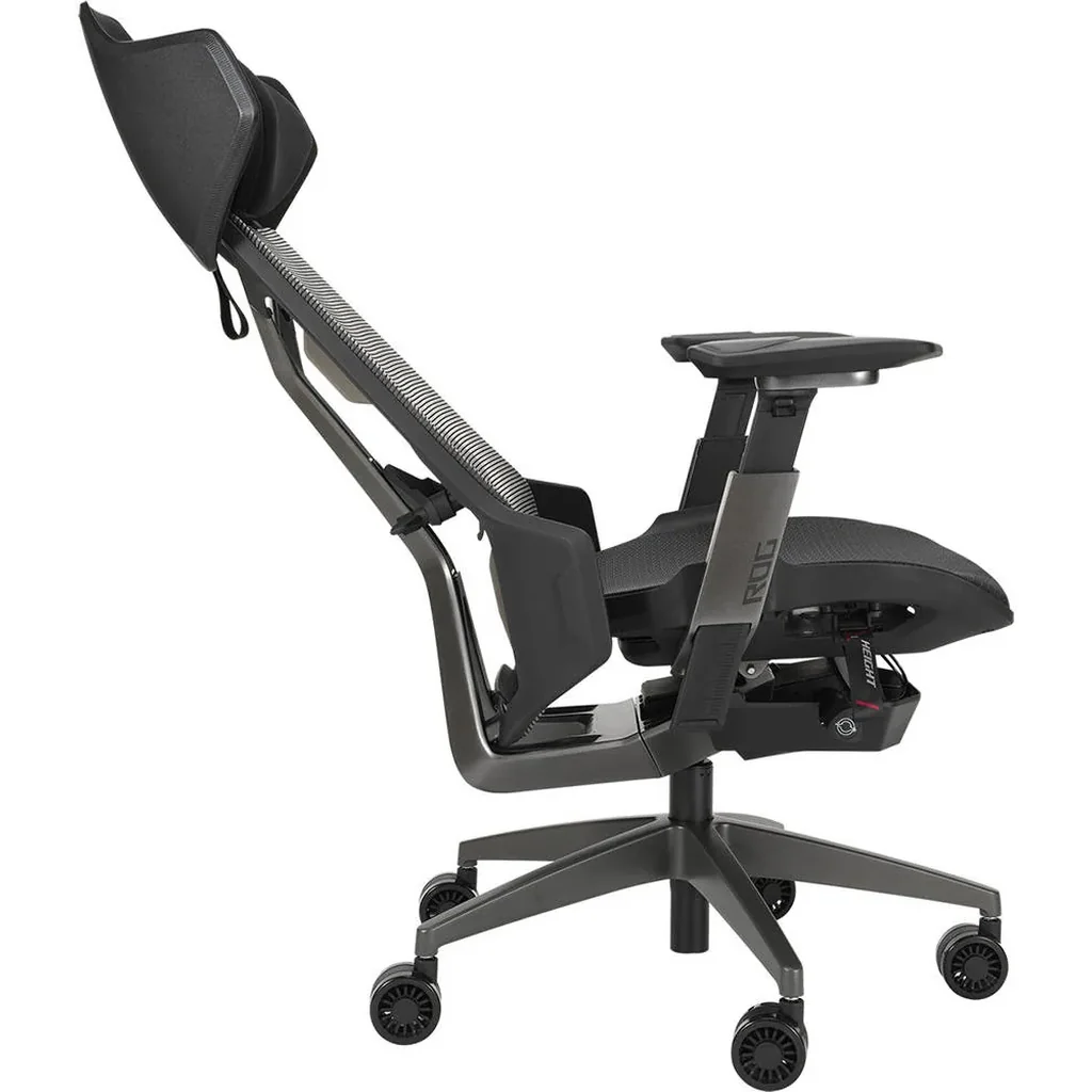 Asus SL400 ROG Destrier Ergo Gaming Chair, 150 KG Maximum Load, 3D With 360 Fully Rotate Armrest, 90 - 135 Tilt Range, Class 4 Gas Lift, 75mm PU Casters, Adjustable Angle, Black | 90GC0120-MSG010 - Image 6