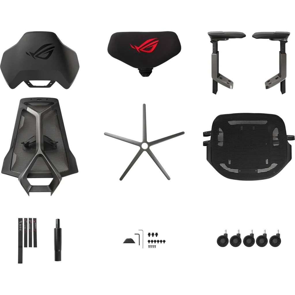 Asus SL400 ROG Destrier Ergo Gaming Chair, 150 KG Maximum Load, 3D With 360 Fully Rotate Armrest, 90 - 135 Tilt Range, Class 4 Gas Lift, 75mm PU Casters, Adjustable Angle, Black | 90GC0120-MSG010 - Image 7