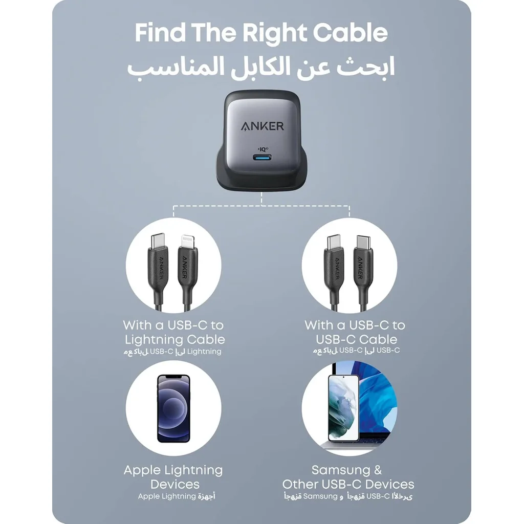 Anker Nano II 65W USB C GaN Prime Charger, Downsized Design, Powered by GaN II Technology, PPS Super Fast Charging, Multi Device Adapter, SA/KW/AE/SG/MY/HK Plug, Black | A2663K11 - Image 3