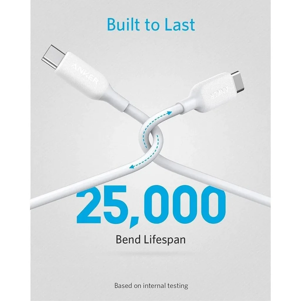 Anker PowerLine III USB-C to Lightning 2.0 Cable 3ft, MFi certified, Superior Durability, White | A8832H21 - Image 2