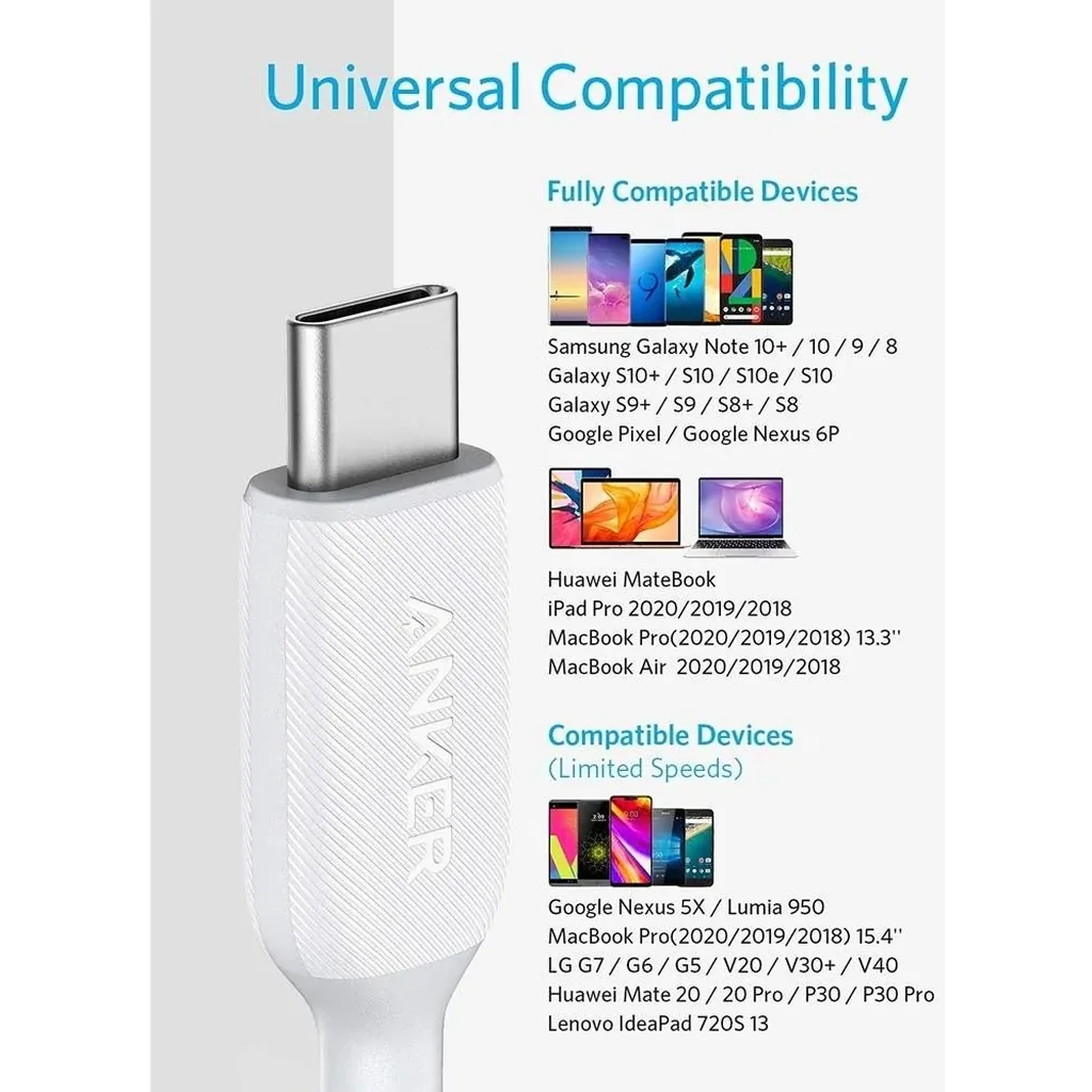 Anker PowerLine III USB-C to Lightning 2.0 Cable 3ft, MFi certified, Superior Durability, White | A8832H21 - Image 6
