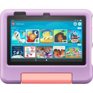 Amazon Fire 7 Kids Tablet, 7" HD Display, 16 GB Storage, Ages 3-7, Set Time Limits, Age Filters, Wi-Fi Connectivity, Educational Goals, and More With Parental Controls, Purple | B099HP4D5Z