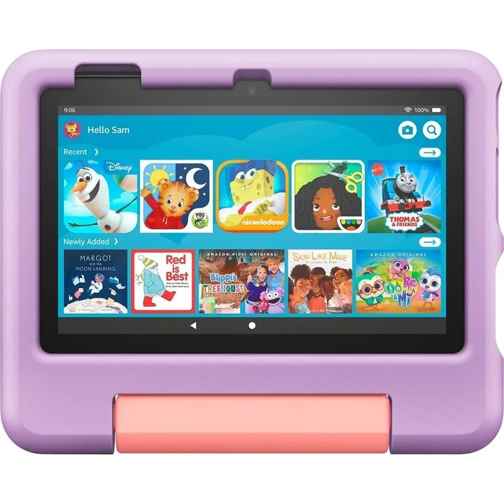 Amazon Fire 7 Kids Tablet, 7" HD Display, 16 GB Storage, Ages 3-7, Set Time Limits, Age Filters, Wi-Fi Connectivity, Educational Goals, and More With Parental Controls, Purple | B099HP4D5Z