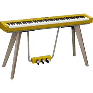 Casio Privia PX-S7000 88-Key Smart Hybrid Hammer Action Digital Piano 400 Tones, Spatial Sound, Bluetooth Audio/MIDI, 4-Speaker System Includes Pedal Stand, Harmonious Mustard | PX-S7000HM