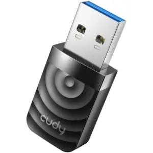 Cudy WU1300S AC1300 Wi-Fi USB 3.0 Adapter, Dual Band 5GHz & 2.4GHz Wi-Fi, High Gain Antenna, Black | WU1300S