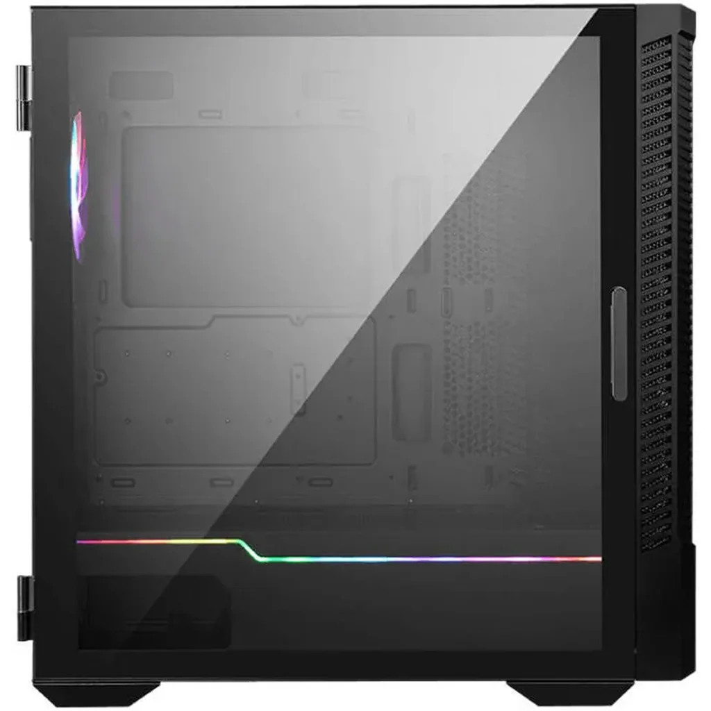 MSI MPG VELOX 100P AIRFLOW Mid-Tower PC Case, Temp Glass Panel, Optimized for Airflow, RGB Mystic Light, Up to 7 Fans, Up to 360mm Radiator Support, Side Ventilation Config, Black | 306-7G18P21-809 - Image 5