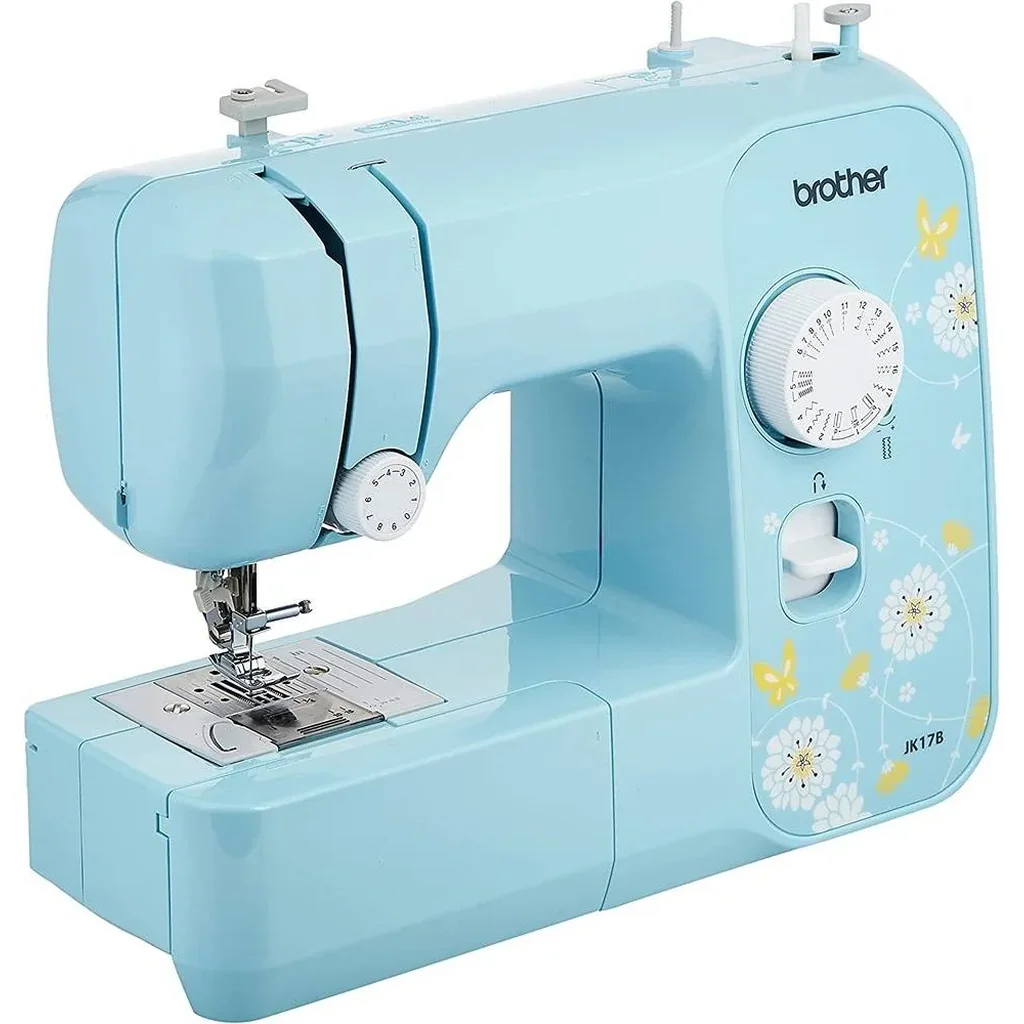 Brother JK17B Sewing Machine, 17 Built-In Stitches, 4-Step Buttonhole, Foot Controller, Quick-Set Bobbin, Blue | JK17B - Image 2
