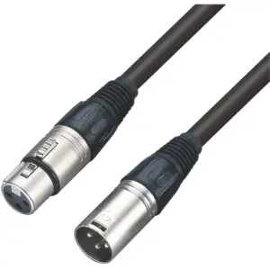 AVIA XLR Male to Female Cable, High-quality Signal Transmission, with Thick Soft PVC Jacket, Highly Flexible, 3 Meter, Black | AVIA-XLR-3M