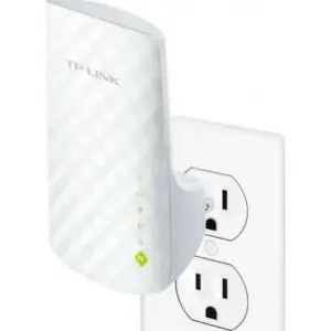 TP-Link AC750 Mesh Wi-Fi Range Extender, Dual-Band Connectivity, 2.4GHz & 5GHz Frequency, 3x Antenna, Up to 433Mbps Signal Rate, 1x Ethernet Port, White | RE200