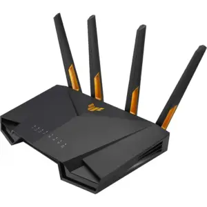ASUS TUF Gaming AX4200 Dual Band WiFi 6 Gaming Router, With Mobile Game Mode, 2.5Gbps Port, 2.4 GHz Radio Frequency, 3 Steps Port Forwarding, AiMesh, Ai Protection Pro, Black | 90IG07Q0-MU9100