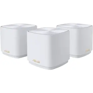 ASUS ZenWiFi XD5 AX3000 Mini Dual-Band Whole Home Mesh WiFi 6 System, 802.11ax,Up to 5000 sq ft & 5+ Rooms, AiMesh, Free Internet Security, Parental Controls, 3 Pack, White | 90IG0750-MO3B20
