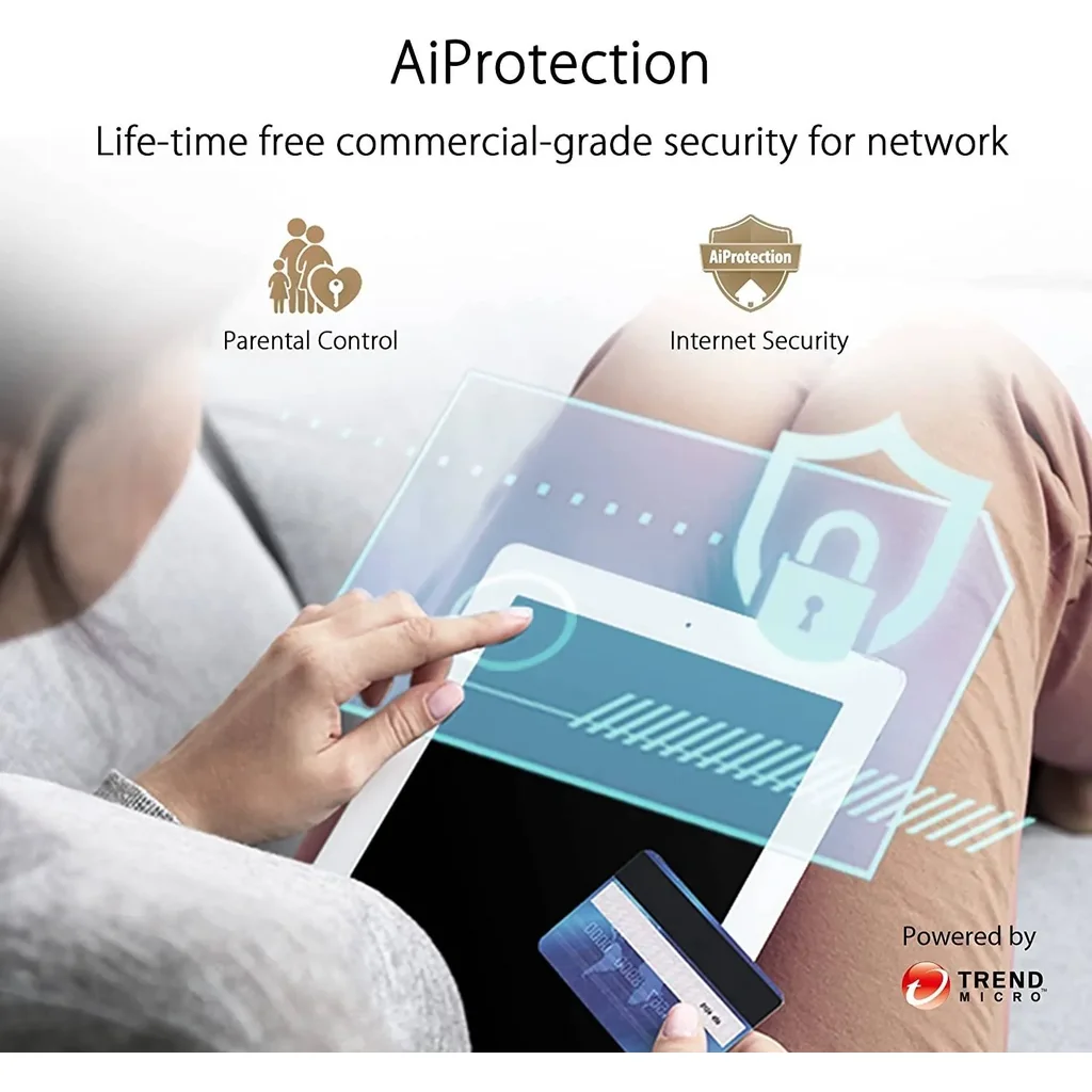ASUS 4G-AX56 AX1800 Gigabit Ethernet Dual-Band Wireless Router, Captive Portal, Aiprotection, Parental Controls, LTE Connectivity | 90IG06G0-MO3110 - Image 3