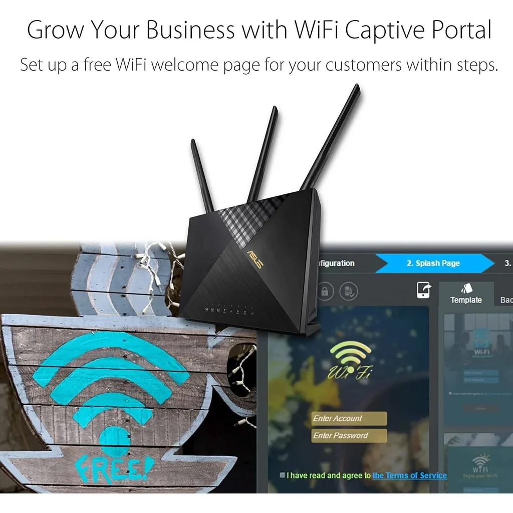ASUS 4G-AX56 AX1800 Gigabit Ethernet Dual-Band Wireless Router, Captive Portal, Aiprotection, Parental Controls, LTE Connectivity | 90IG06G0-MO3110 - Image 6
