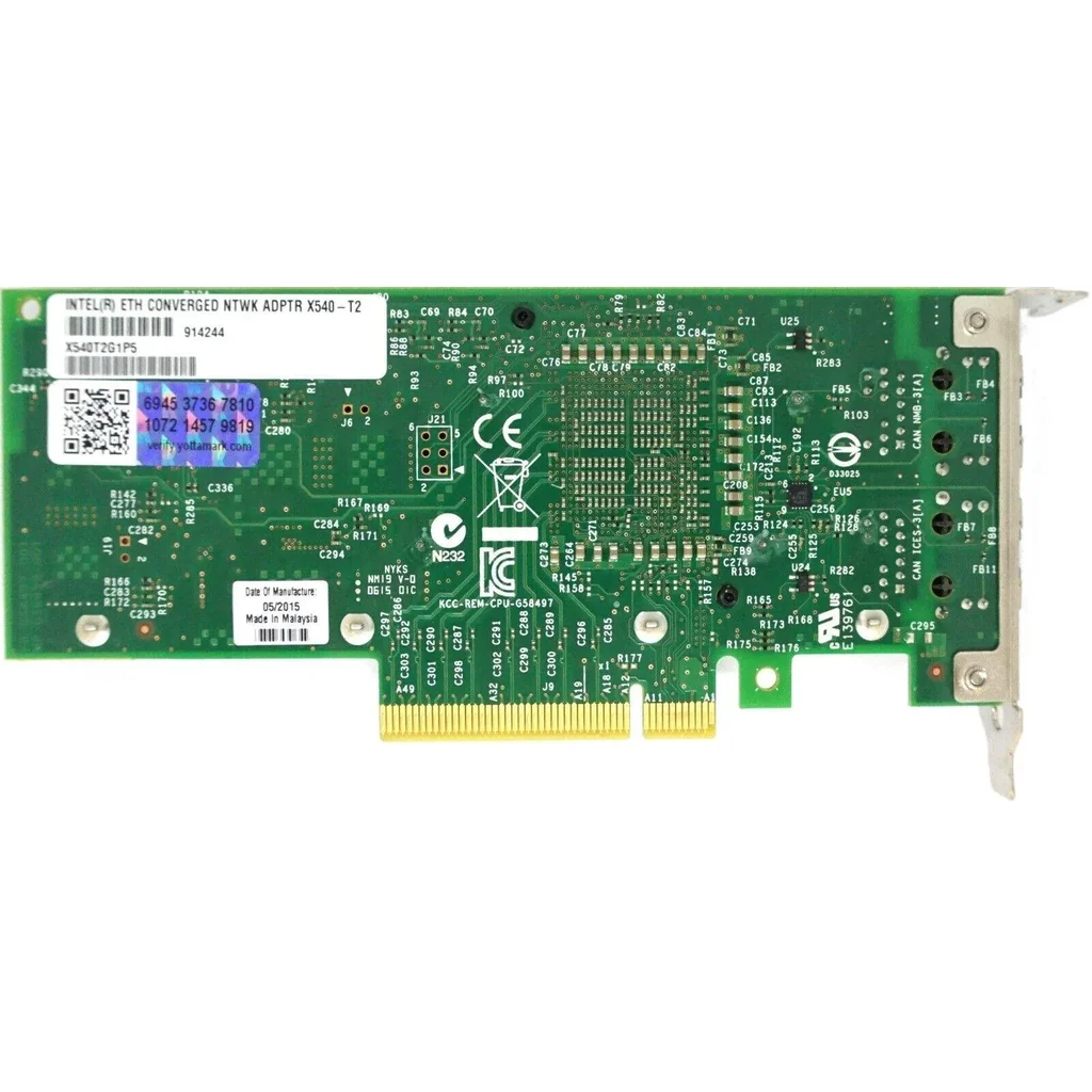 Dell Intel X540-T2 Dual Port 10GbE Network Adapter, Up to 10Gb/s Data Transfer Rate, Low Profile Bracket, PCI-E Bus, 2 x RJ45 Ethernet Ports | 3DFV8 - Image 4