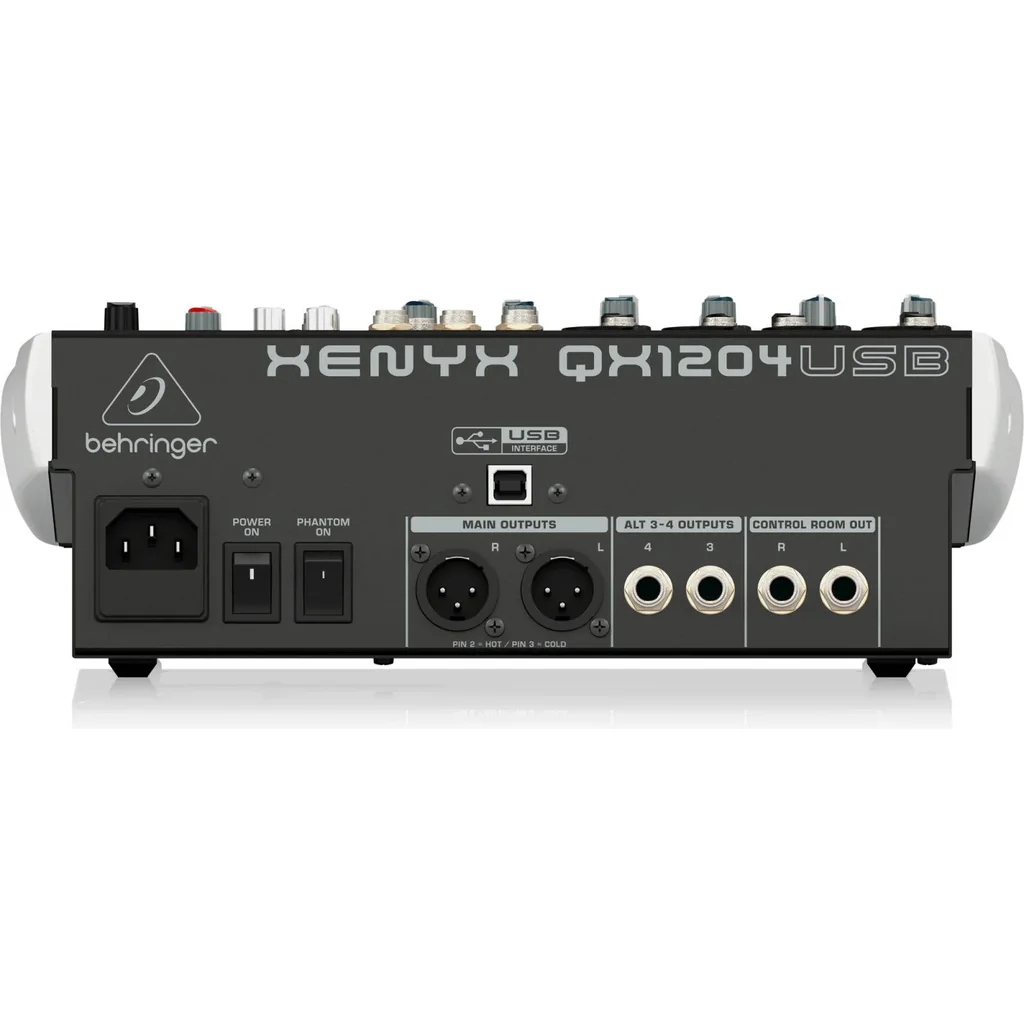 Behringer XENYX QX1204USB 12 Input Analog Mixer, 4 Mic Preamps, Built In Klark Teknik Multi FX, 2x2 USB Audio Interface, Phantom Power, 3 Band British EQ, Wireless Ready | QX1204USB - Image 4