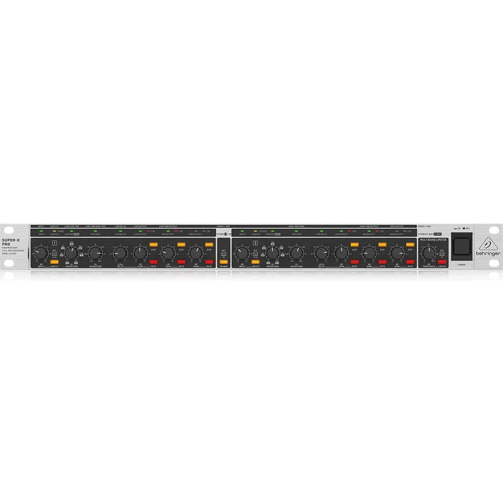 Behringer Super X Pro CX3400 V2 Stereo 2 Way/3 Way/Mono 4 Way Crossover w/ Limiters, Time Delay, Horn EQ & Sub Out | CX3400V2 - Image 2