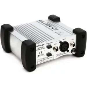Behringer Ultra DI DI100 1 Channel Active Direct Box OT 1 Transformer, +50 dB Pad, Ground Lift, Battery/Phantom Powered | DI100