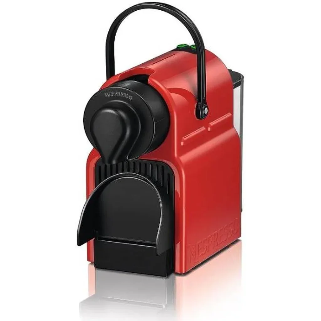 Nespresso Inissia C40 Red Bundle Coffee Machine, 19 Bars Pressure, 700ML Water Tank Capacity, 25 Seconds Heat Up Time, 9 Capsules, Metal Cup Support, Red | Inissia C40 - Image 2