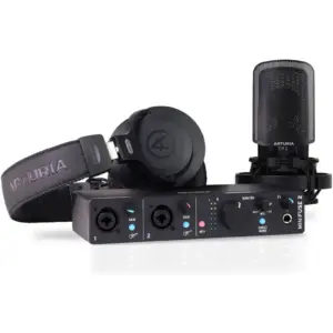 Arturia MiniFuse Recording Pack - Complete Studio Bundle with MiniFuse 2 USB-C Audio Interface, CM1 Condenser Mic, EF1 Headphones & Premium Software Suite, Black | Minifuse-BK 800202