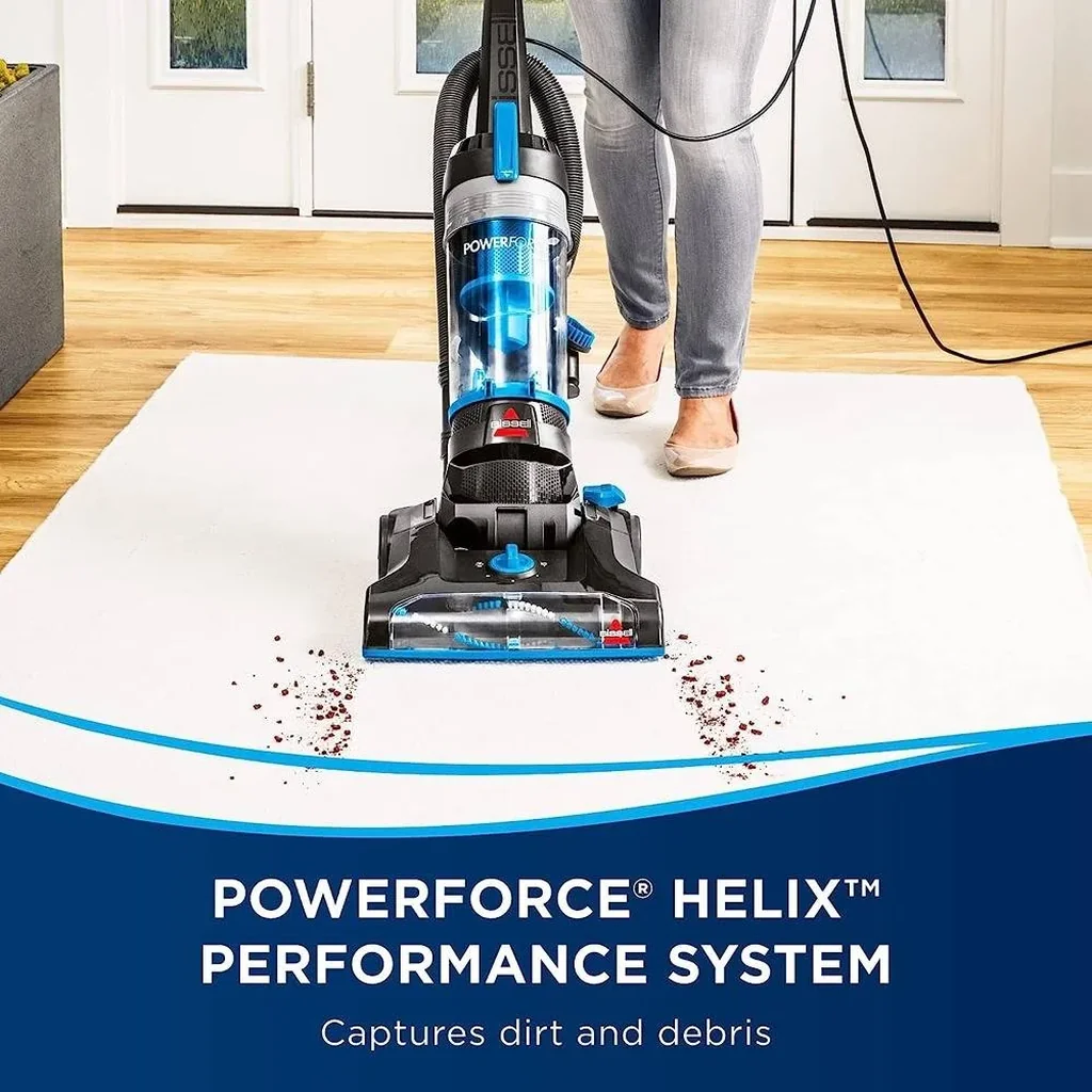 Bissell Powerforce Helix Bagless Vacuum Cleaner, Lightweight, 5 Height Adjustments, Bagless Tank, Washable Filter, 220V, 1100, Blue | 2111E - Image 2