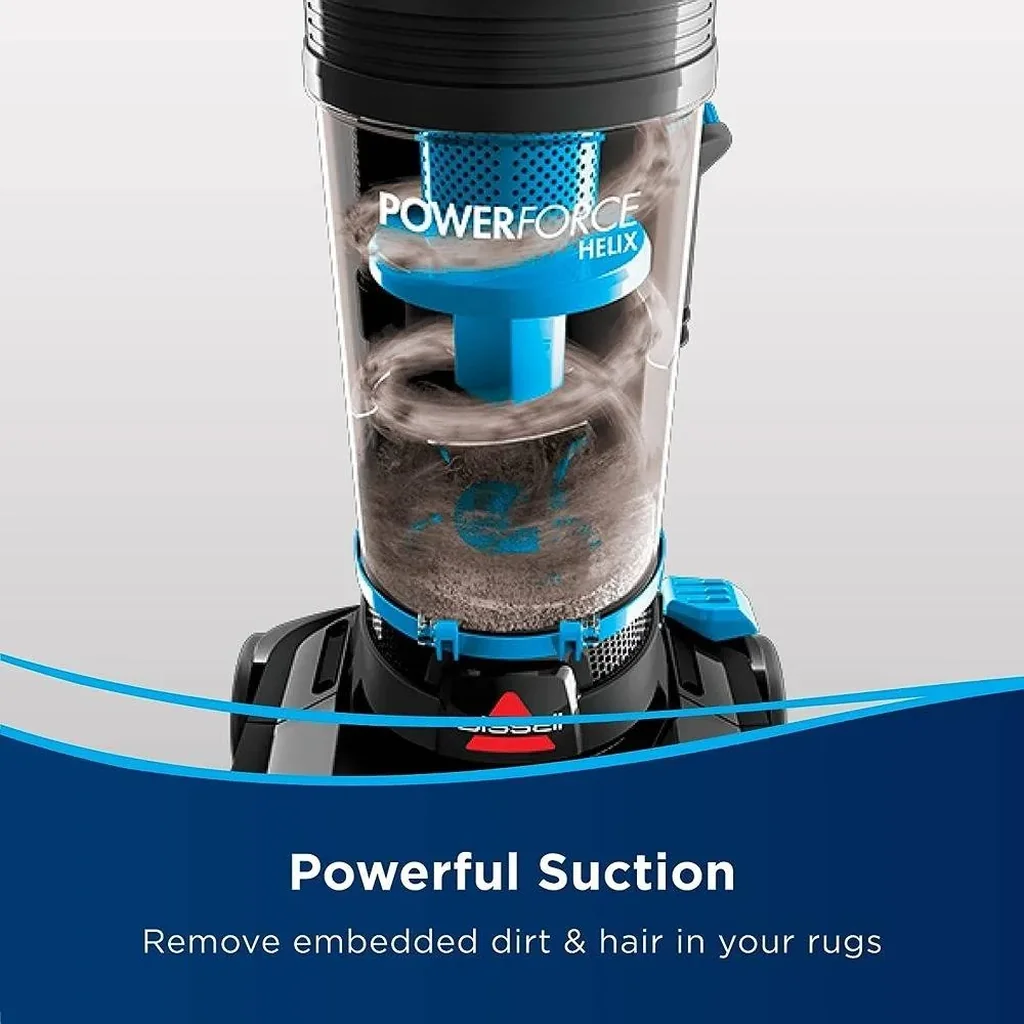 Bissell Powerforce Helix Bagless Vacuum Cleaner, Lightweight, 5 Height Adjustments, Bagless Tank, Washable Filter, 220V, 1100, Blue | 2111E - Image 3