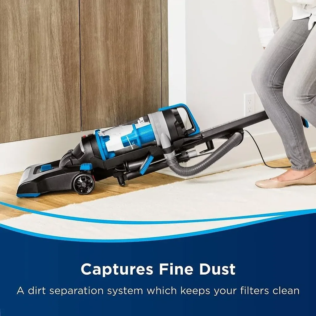 Bissell Powerforce Helix Bagless Vacuum Cleaner, Lightweight, 5 Height Adjustments, Bagless Tank, Washable Filter, 220V, 1100, Blue | 2111E - Image 4