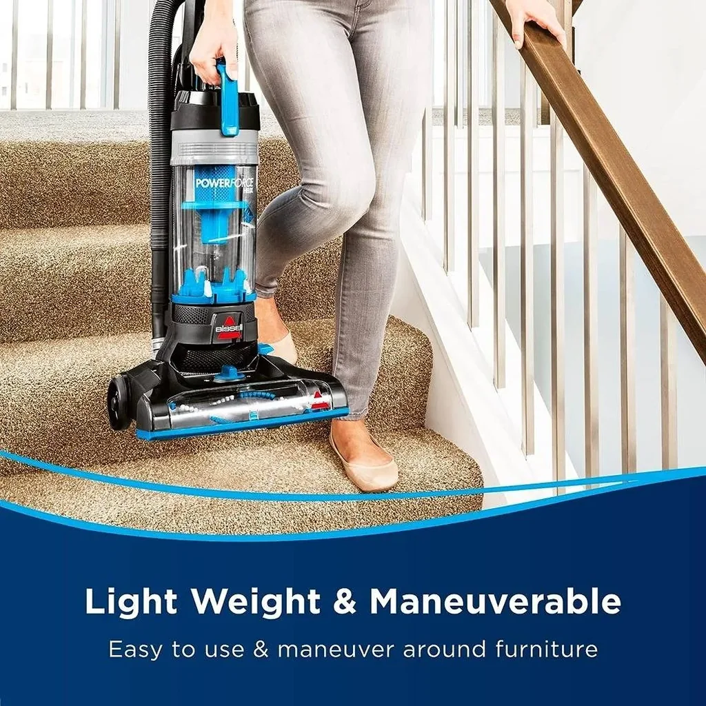 Bissell Powerforce Helix Bagless Vacuum Cleaner, Lightweight, 5 Height Adjustments, Bagless Tank, Washable Filter, 220V, 1100, Blue | 2111E - Image 6