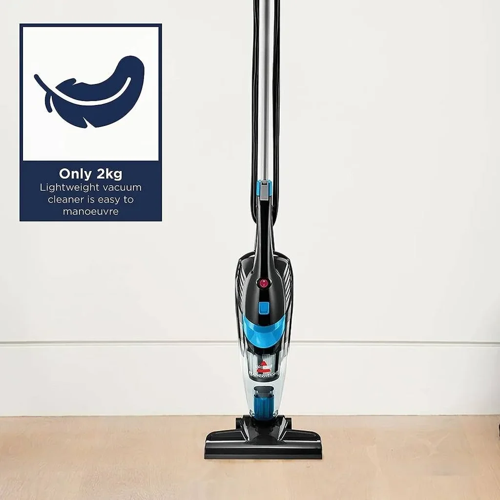 Bissell Lightweight Corded Stick Vacuum, 3-in-1, Stick Vacuum, Hand Vacuum & Stairs Vacuum Modes, 0.5L Dirt Tank Capacity, 5mm Power Cord Length, Black/Blue | 2024E - Image 2