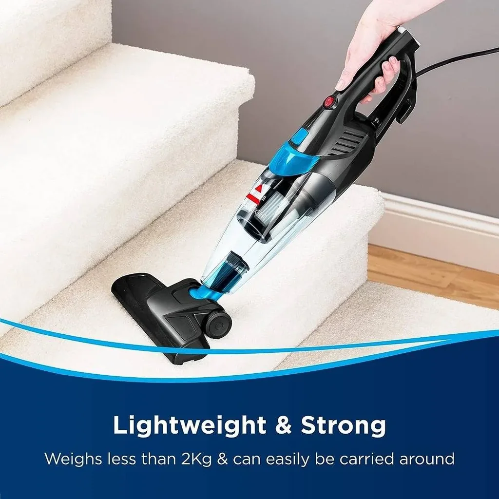 Bissell Lightweight Corded Stick Vacuum, 3-in-1, Stick Vacuum, Hand Vacuum & Stairs Vacuum Modes, 0.5L Dirt Tank Capacity, 5mm Power Cord Length, Black/Blue | 2024E - Image 4