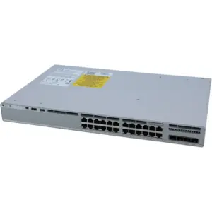 Cisco Catalyst 9200 Uplink Switch, 24 x 10/100/1000BASE-T Ports, 4 x Gigabit Ethernet, Network Essentials, Rack Mount Form Factor, 740W POE Budget, 56 Gbps Switching Capacity, Gray | C9200L-24P-4G-E