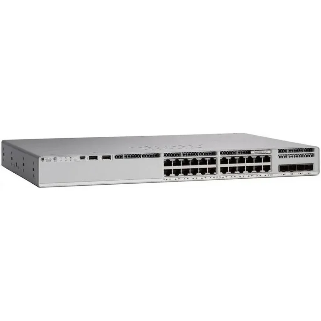 Cisco Catalyst 9200 Uplink Switch, 24 x 10/100/1000BASE-T Ports, 4 x Gigabit Ethernet, Network Essentials, Rack Mount Form Factor, 740W POE Budget, 56 Gbps Switching Capacity, Gray | C9200L-24P-4G-E - Image 3